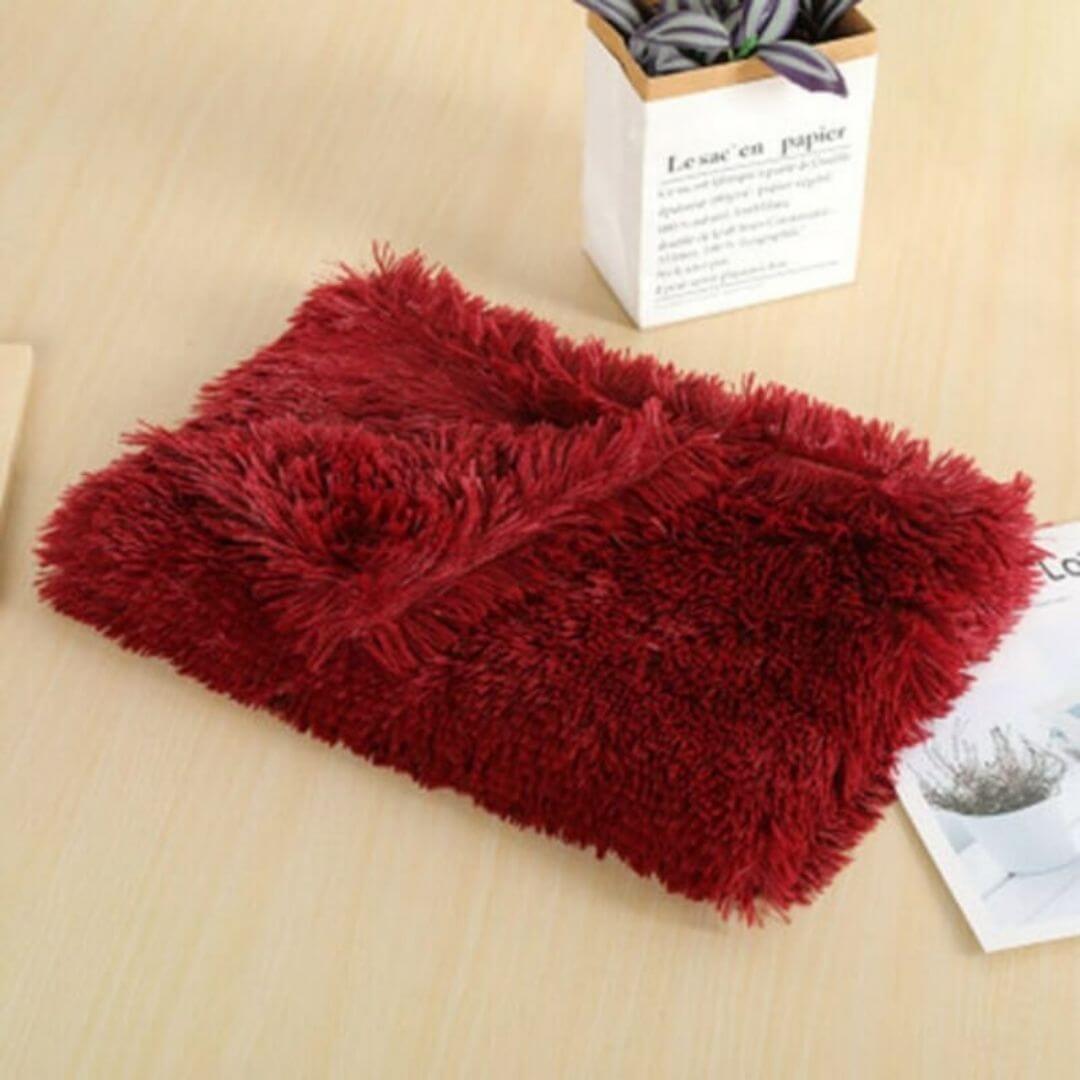 Calming Plush Pet Blanket: top-down view
