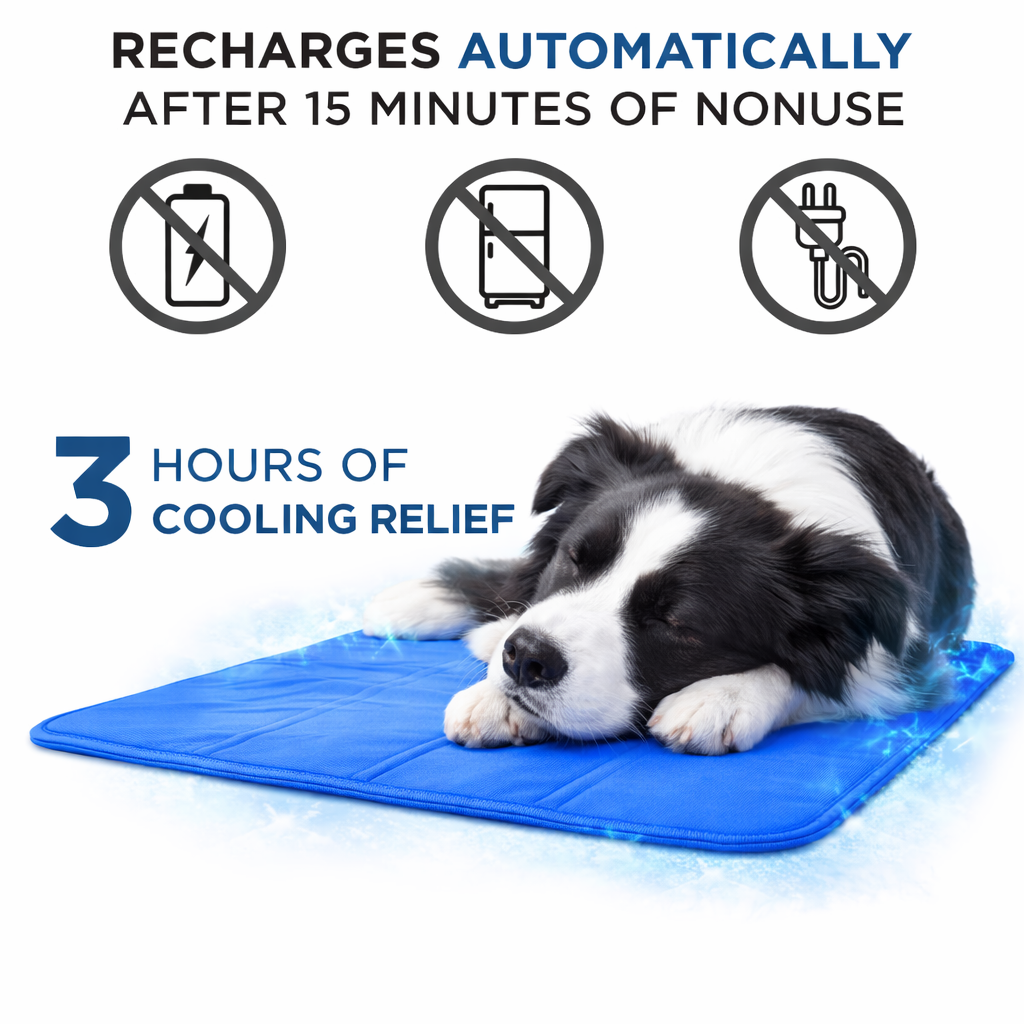 Large Dog Cooling Mat: inside fill and base view