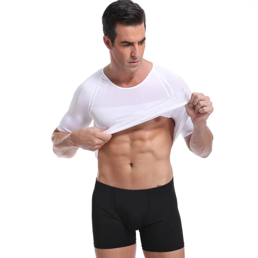 Men's Belly Shaper Shirt ~ Great For Work & Gym Attire