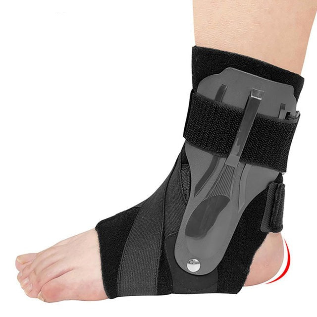 Adjustable Ankle Brace: fabric and stitching detail