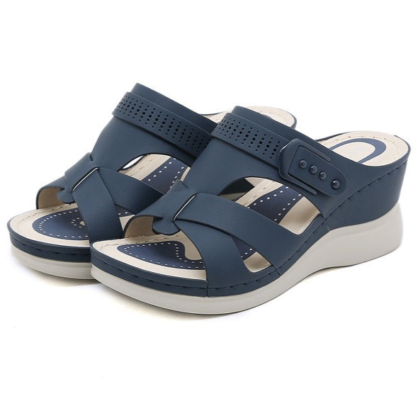 Wedge Sandals for Women, Casual Comfort Open Toe Summer Slides