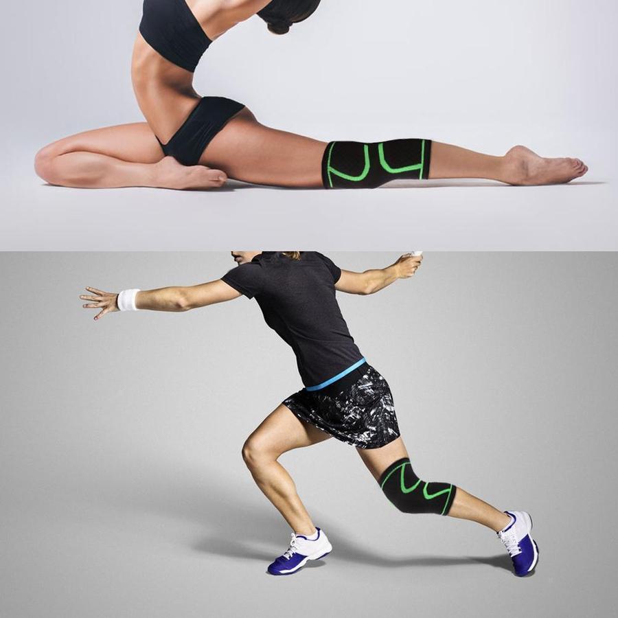 Knee Brace Compression Sleeve with Patella Stability Straps