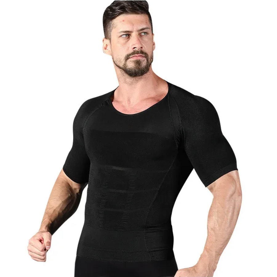 Men's Belly Shaper Shirt ~ Great For Work & Gym Attire