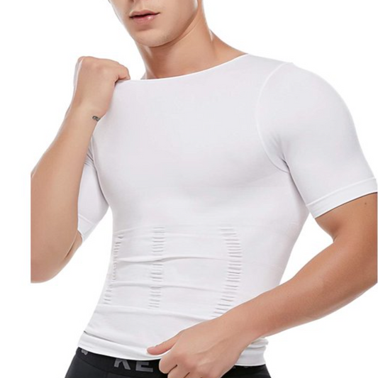 Men's Belly Shaper Shirt ~ Great For Work & Gym Attire