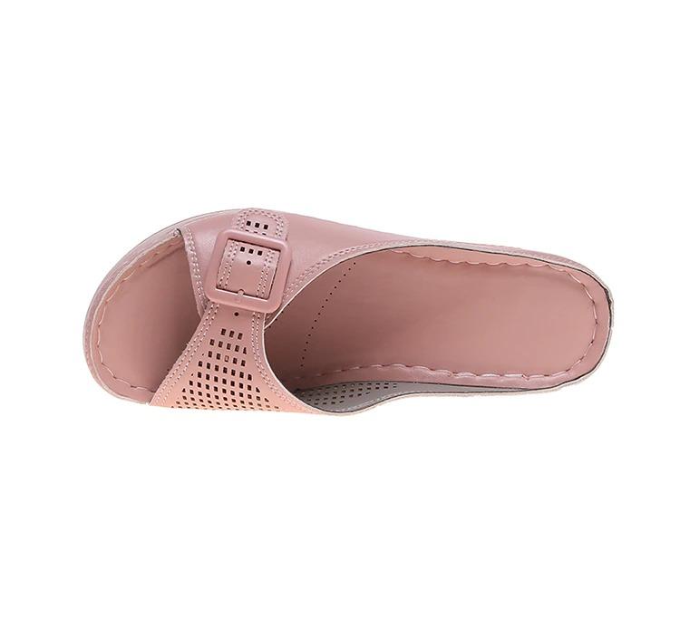 Soft Footbed Arch-Support Leather Sandals