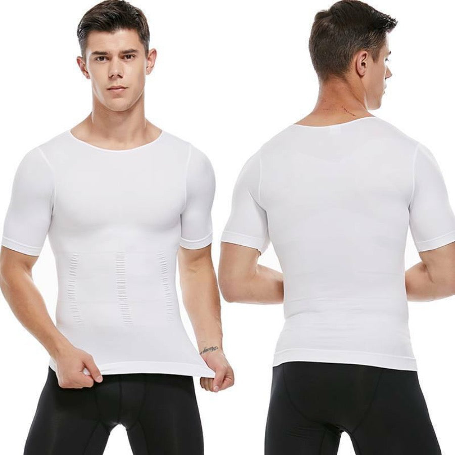 Men's Belly Shaper Shirt ~ Great For Work & Gym Attire