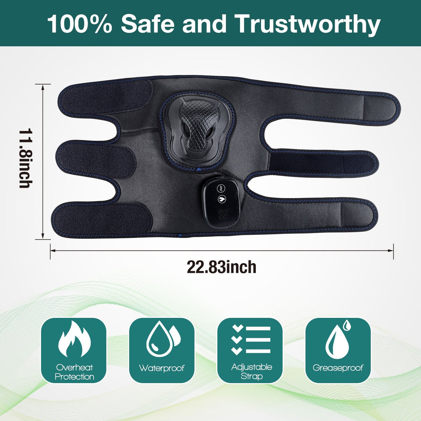 Heating Massage Knee Brace Wrap For Knee Pain Relief and Circulation