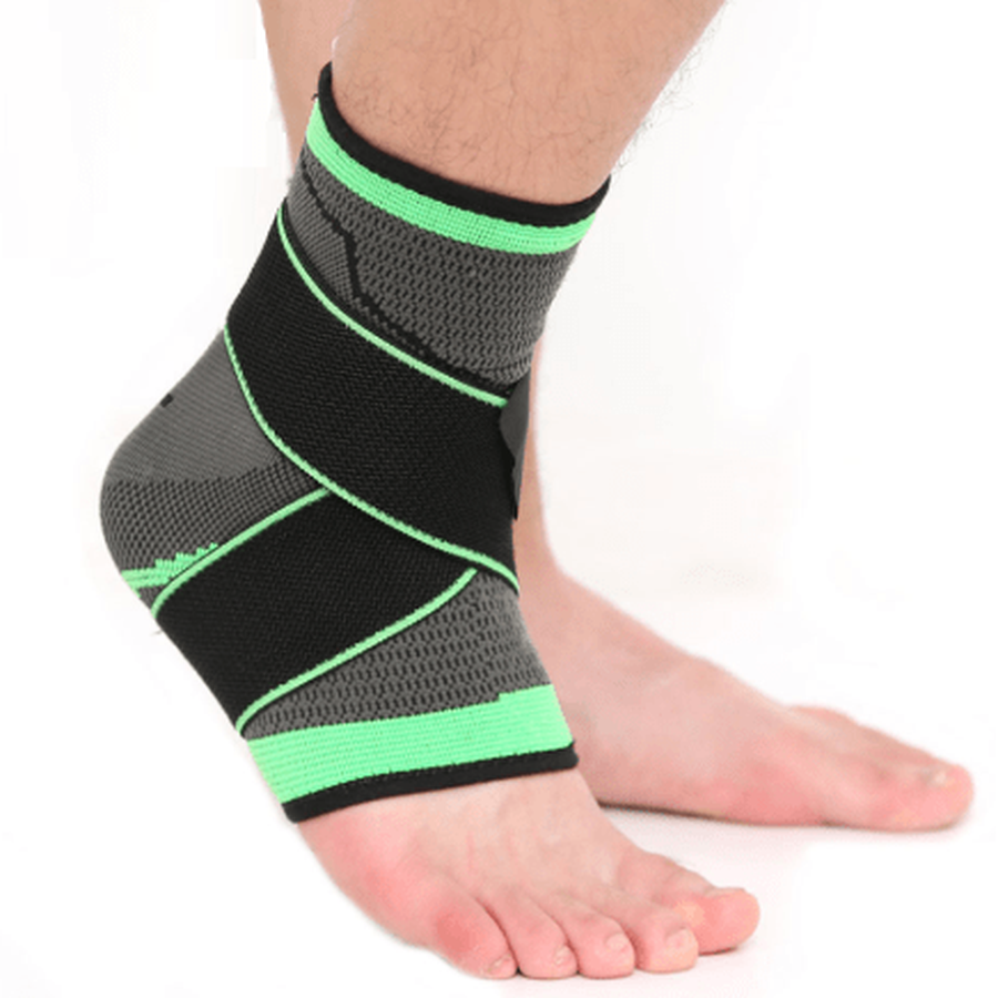 Ankle Brace Compression Support Sleeve - Adjustable Stabilizer Straps