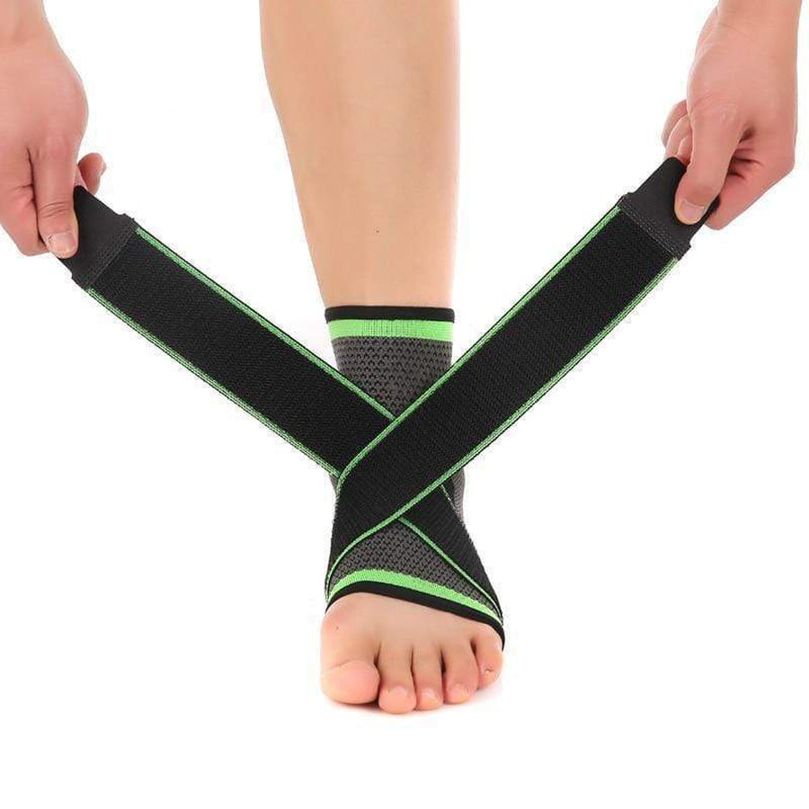 Ankle Brace Compression Support Sleeve - Adjustable Stabilizer Straps