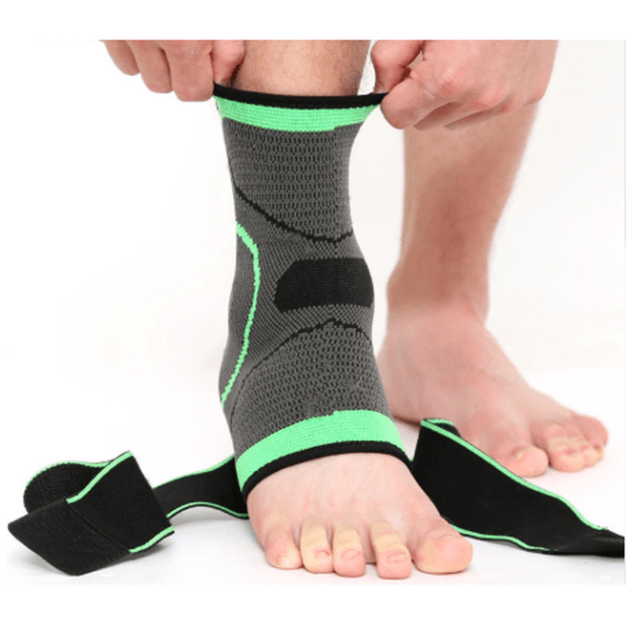 Ankle Brace Compression Support Sleeve - Adjustable Stabilizer Straps
