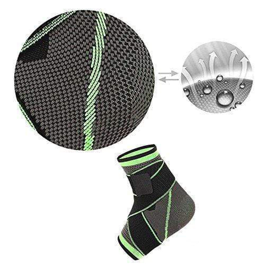Ankle Brace Compression Support Sleeve - Adjustable Stabilizer Straps