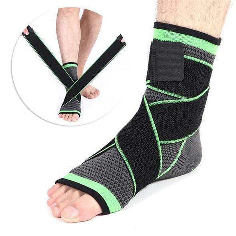 Ankle Brace Compression Support Sleeve - Adjustable Stabilizer Straps