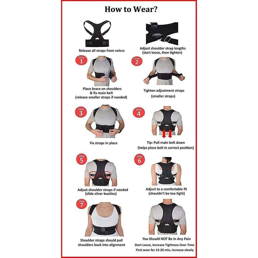 Back Brace for Posture Support - Scoliosis Corrector Thoracic Pain Relief
