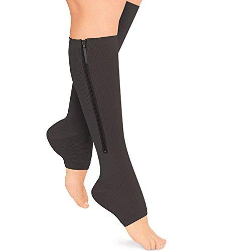 Zipper Compression Socks - Zip Up Support Stockings ~ Easy to Wear!