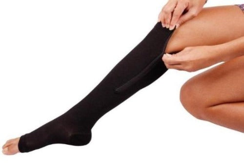 Zipper Compression Socks - Zip Up Support Stockings ~ Easy to Wear!