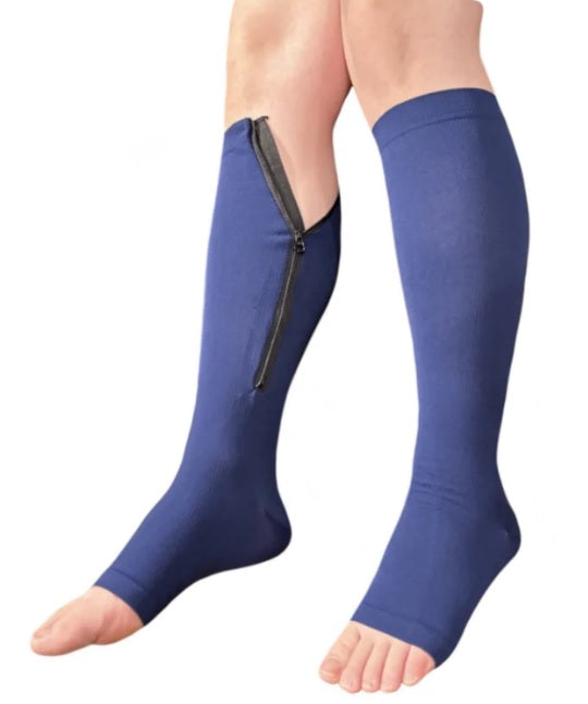Zipper Compression Socks - Zip Up Support Stockings ~ Easy to Wear!