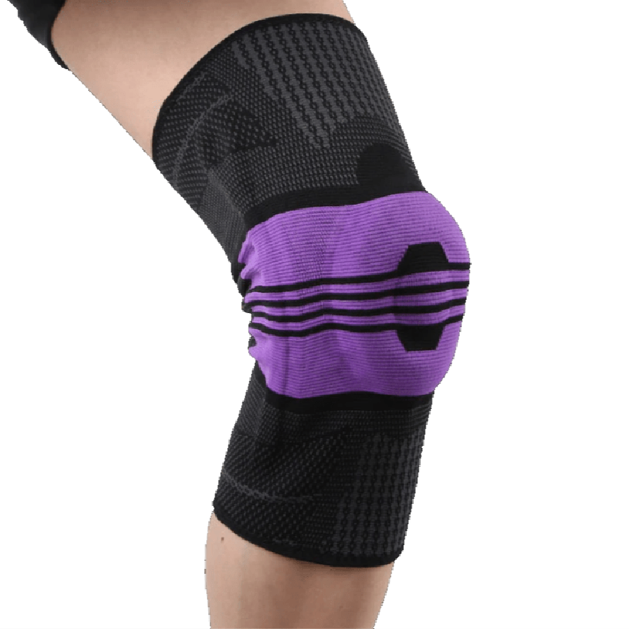 Knee Brace Compression Support Sleeve with Silicone Patella Stabilizer