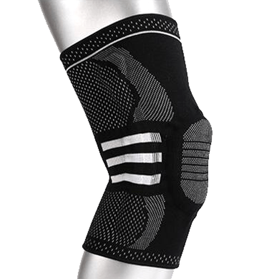 Knee Brace Compression Support Sleeve with Silicone Patella Stabilizer