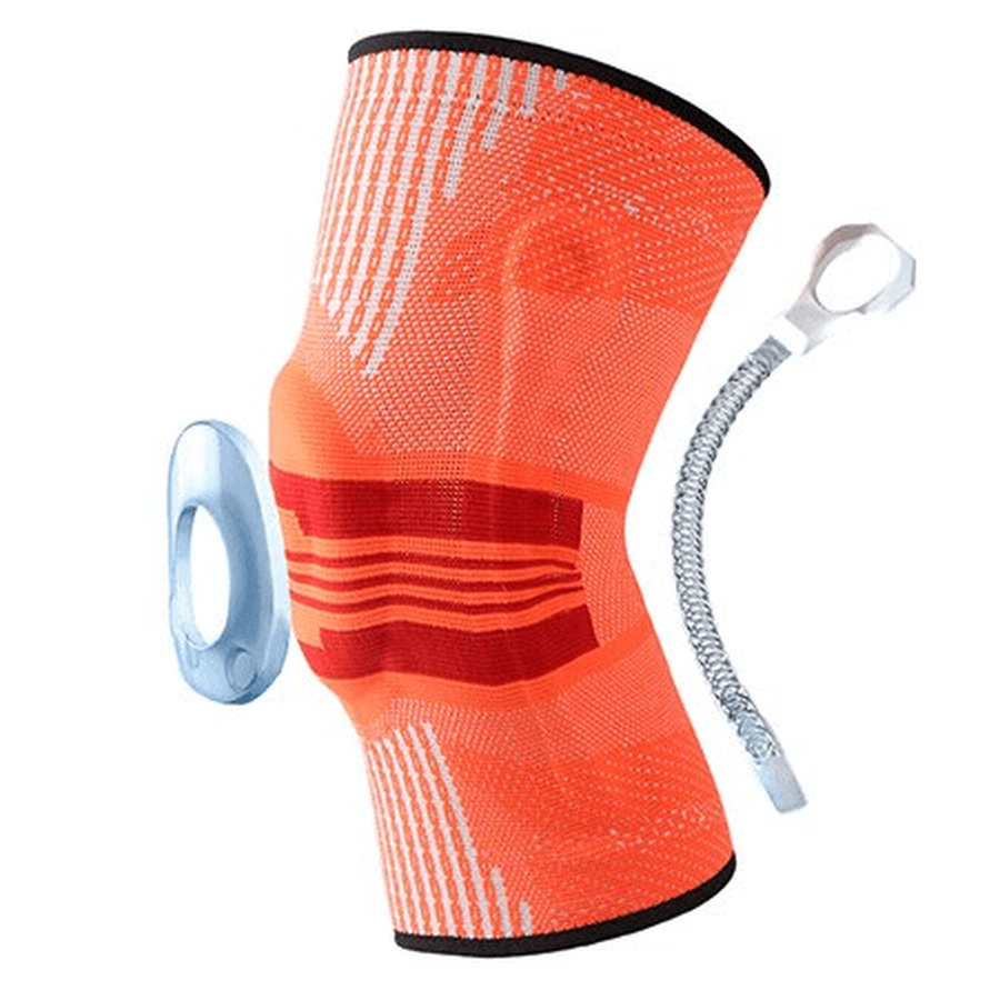 Knee Brace Compression Support Sleeve with Silicone Patella Stabilizer