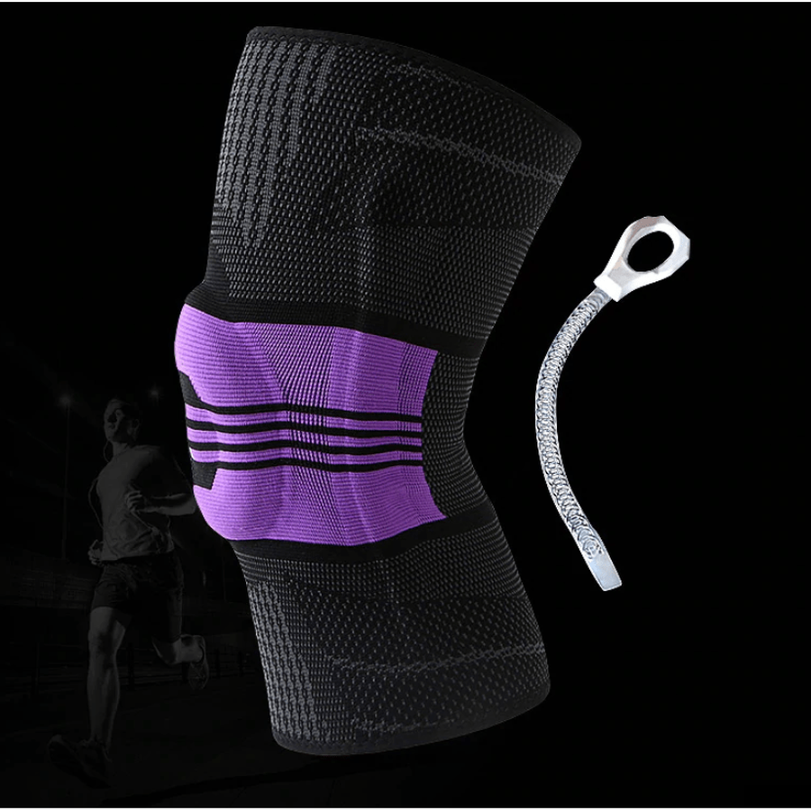 Knee Brace Compression Support Sleeve with Silicone Patella Stabilizer