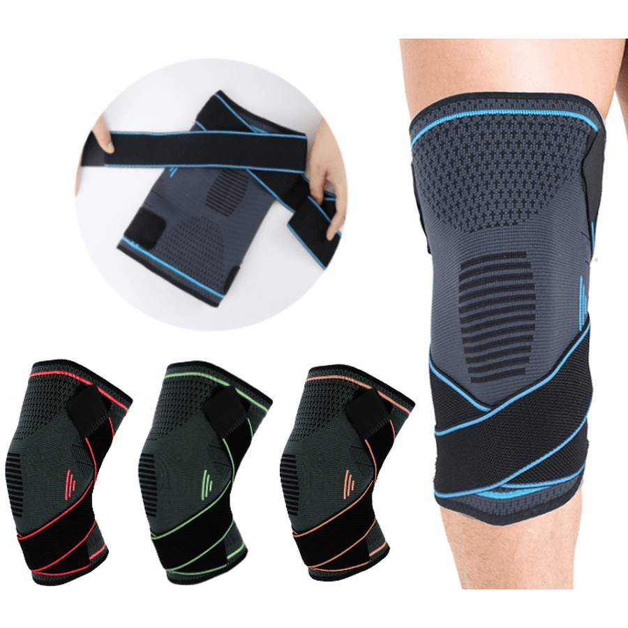 Compression Leg Sleeve Knee Support Stabilizer Long Brace 