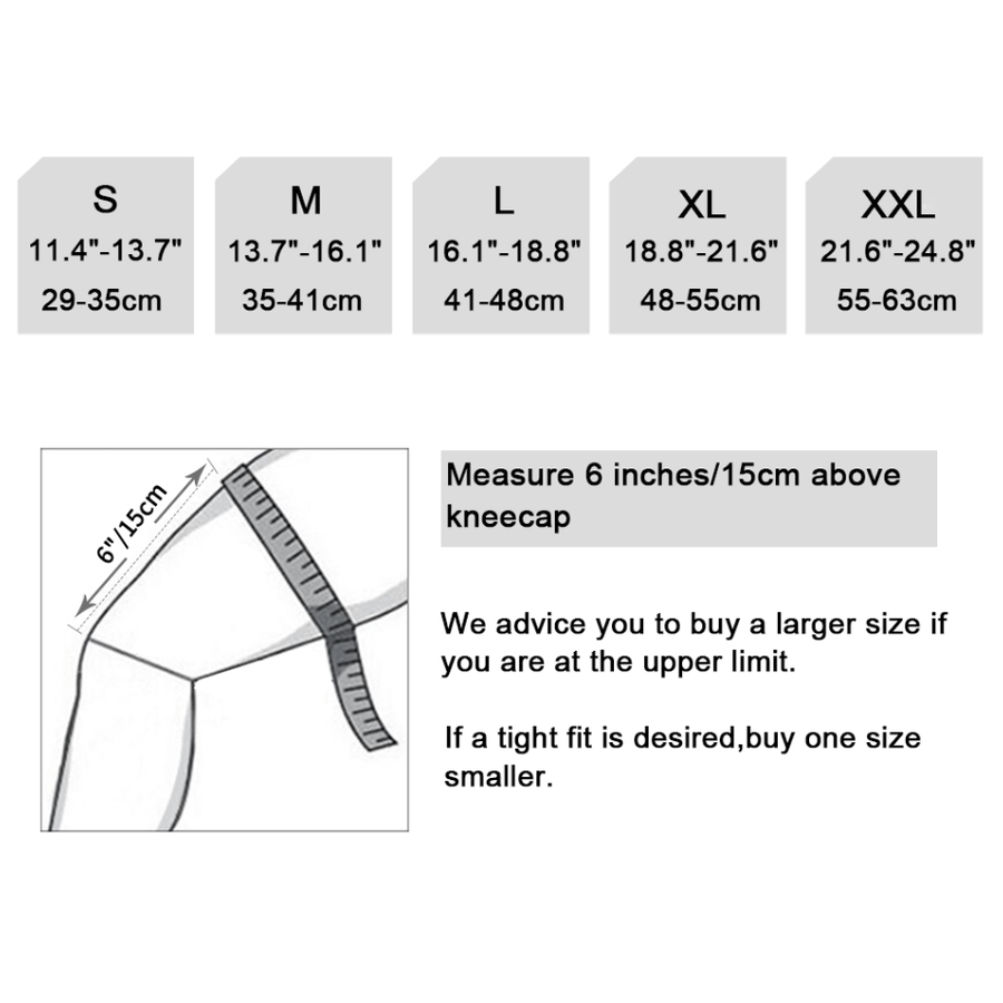 Knee Brace Compression Sleeve with Patella Stabilizer & Adjustable Straps