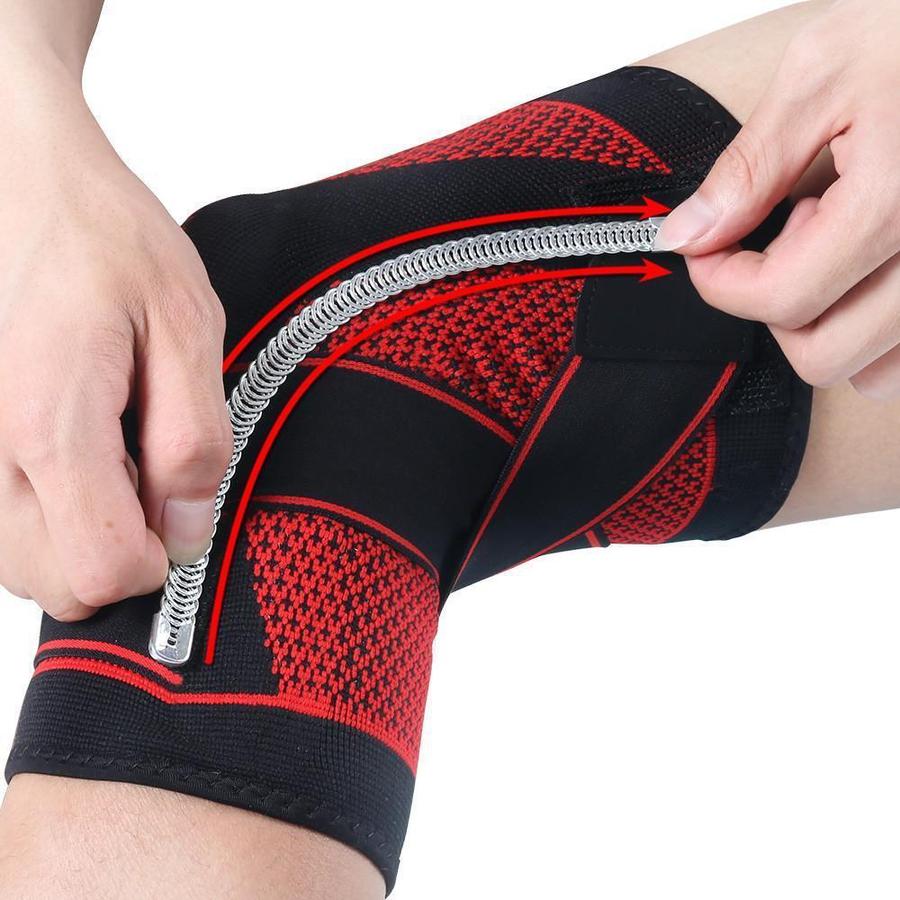 Knee Brace Compression Sleeve with Patella Stabilizer & Adjustable Straps