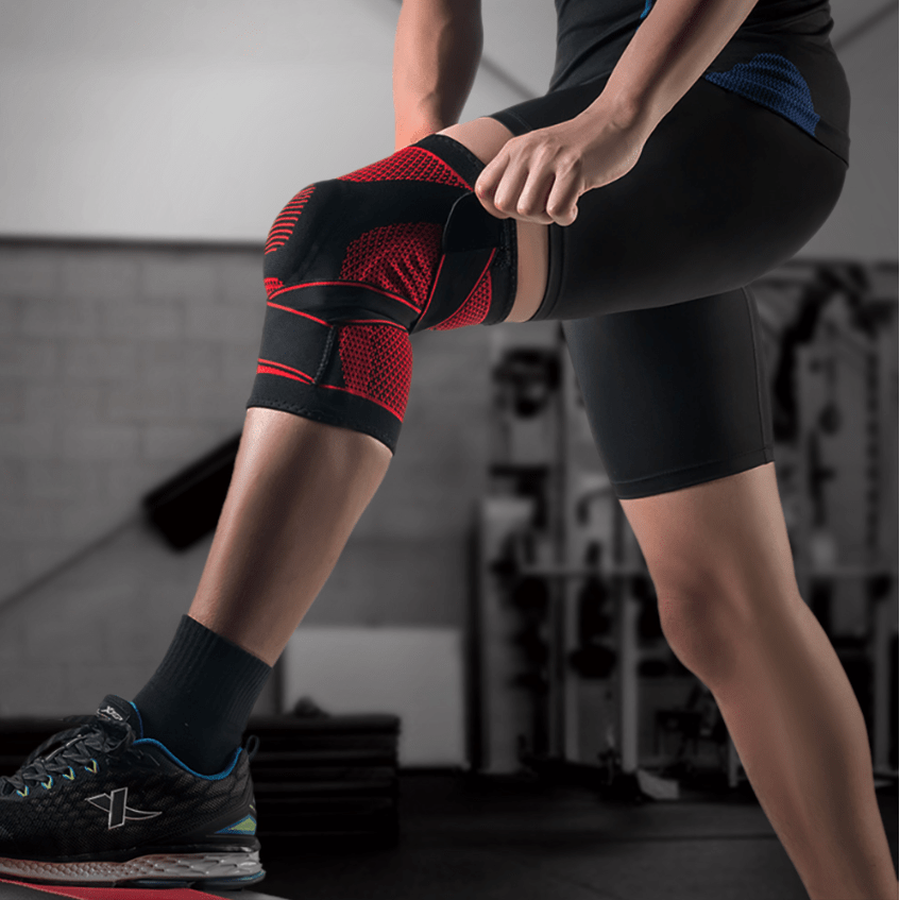 Knee Brace Compression Sleeve with Patella Stabilizer & Adjustable Straps