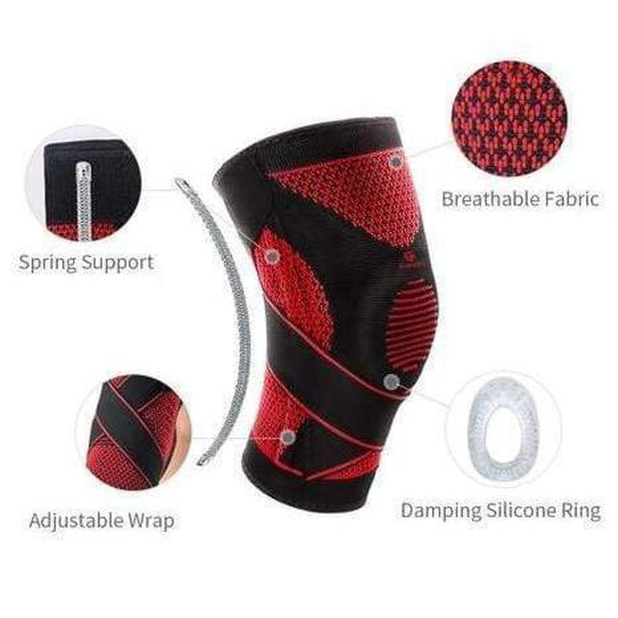 Knee Brace Compression Sleeve with Patella Stabilizer & Adjustable Straps
