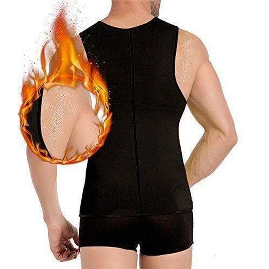 Men's Waist Training Zippered Sauna Vest - Burn Fat & Tone Up Waist Trainer for Men upliftex