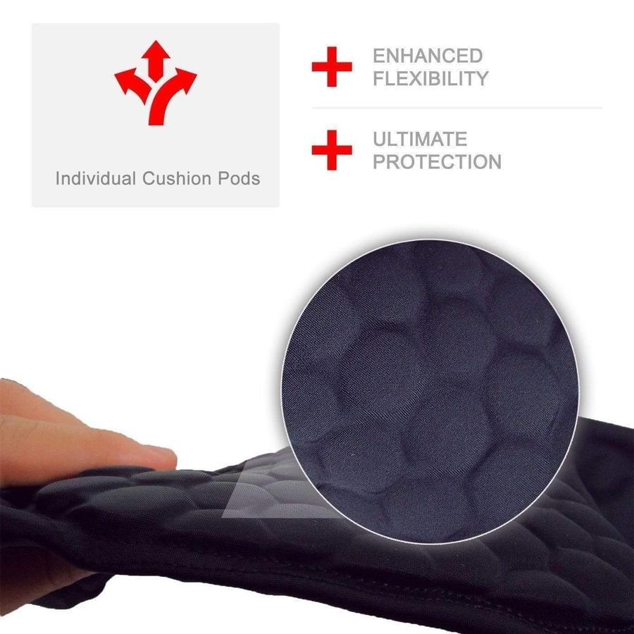 Padded Compression Knee Sleeves - Basketball & Wrestling HexPads