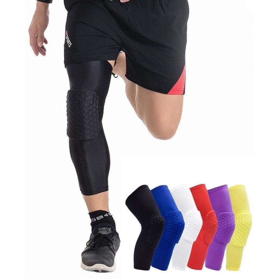 Padded Compression Knee Sleeves - Basketball & Wrestling HexPads
