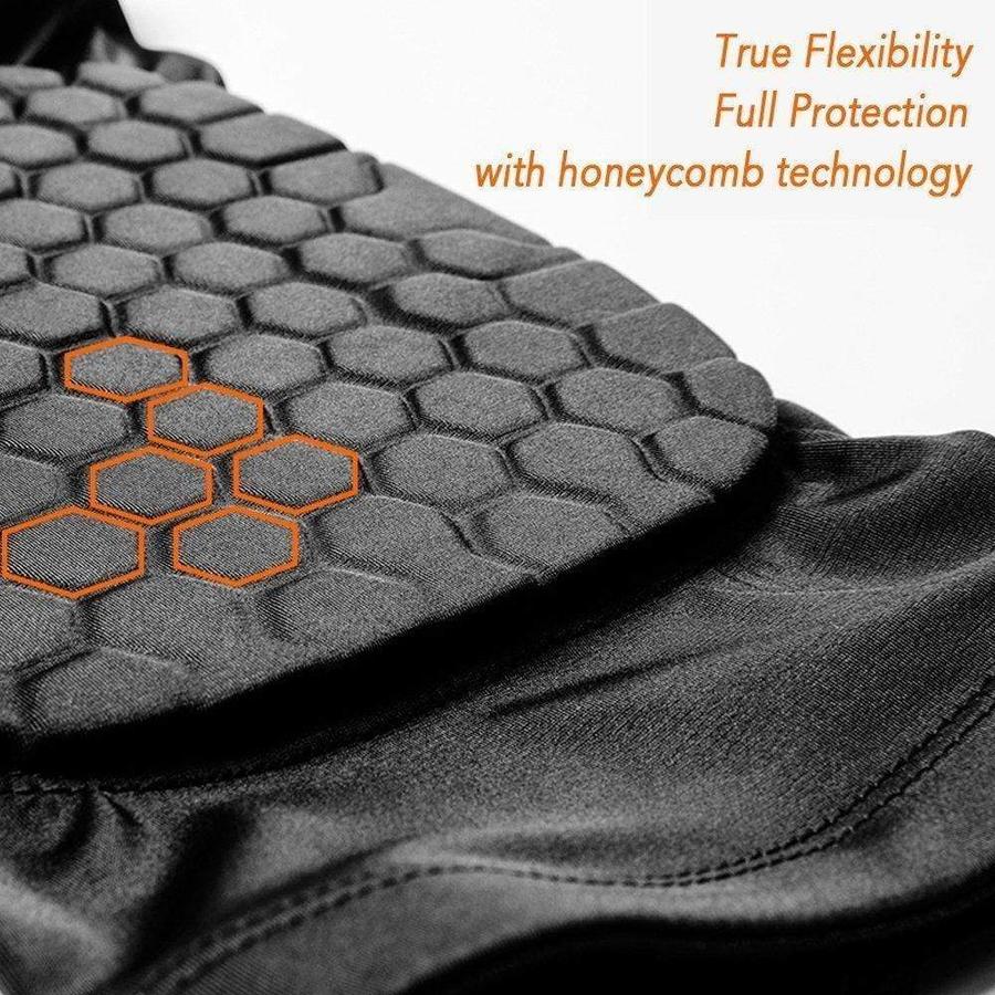 Padded Compression Knee Sleeves - Basketball & Wrestling HexPads