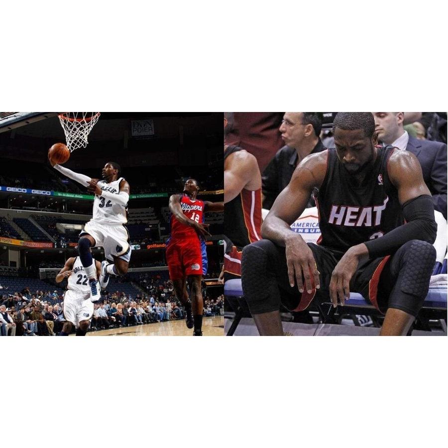 Padded Compression Knee Sleeves - Basketball & Wrestling HexPads