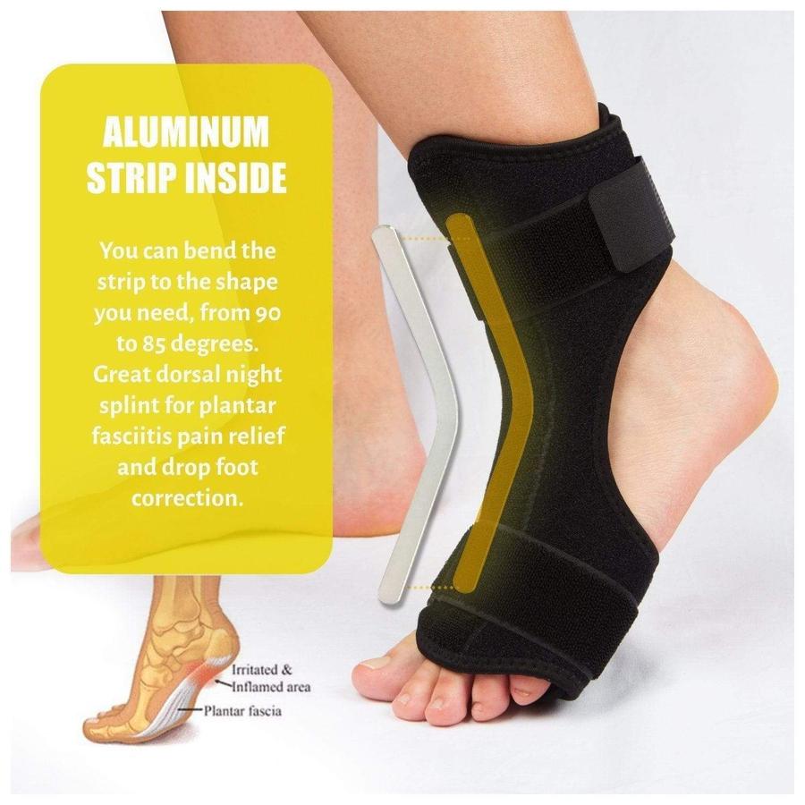 Plantar Fasciitis Dorsal Night Splint - AFO Orthotic Drop Foot Brace Heel Pain Relief