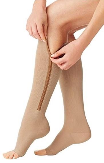 Zipper Compression Socks - Zip Up Support Stockings ~ Easy to Wear!