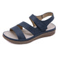 Plus Size Wedge Sandals, Retro Casual Lightweight Summer Slides for Women