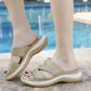 Rhinestone Platform Sandals, Plus Size Chunky Heel Dressy Summer Mules