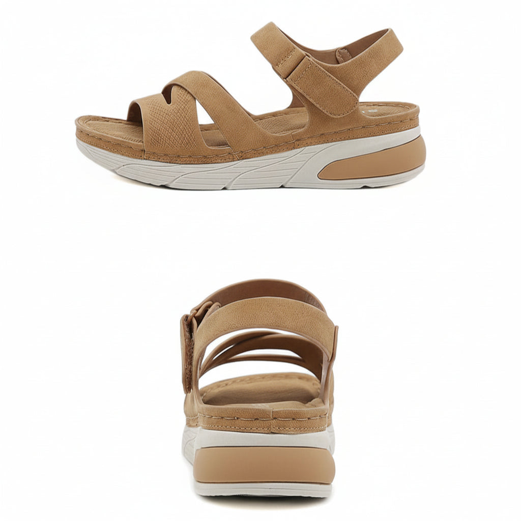 Sport Sandals for Women, Chunky Sole Hook-and-Loop Lightweight Summer Slides