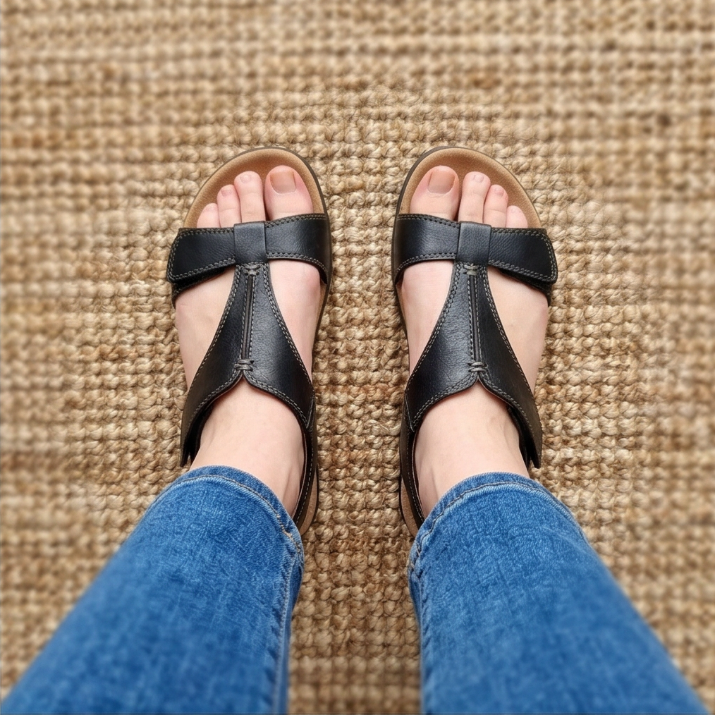 Walking Sandals for Women - Comfortable Back Strap Summer Flats