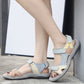 Velcro Sport Sandals for Women, Color Block Lightweight Summer Slides