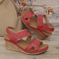 Platform Sandals for Women - Adjustable Criss-Cross Straps with Arch Support
