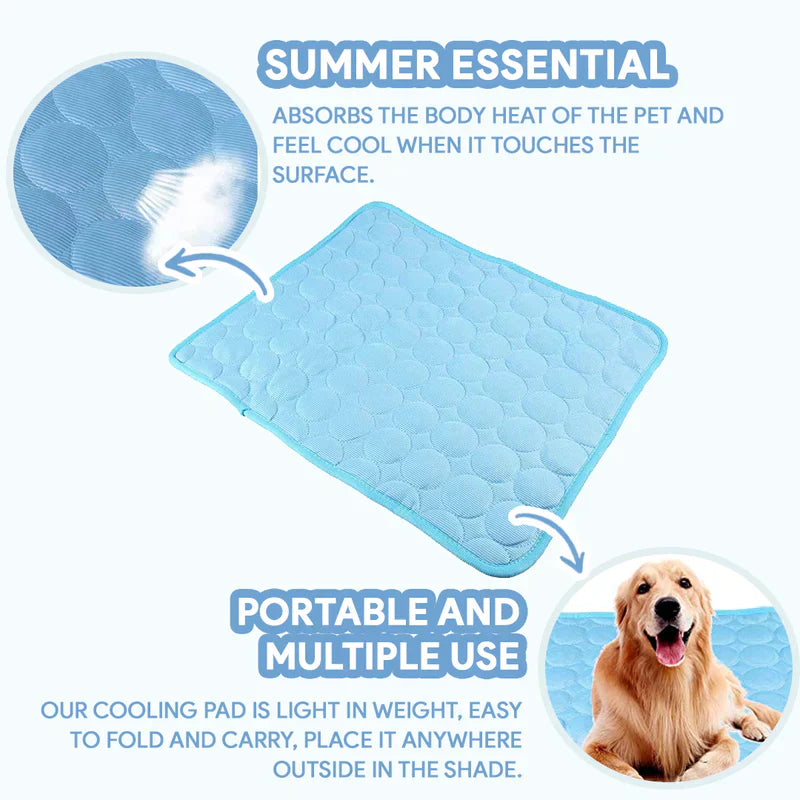Pet Cooling Mat: plush fabric and stitching detail