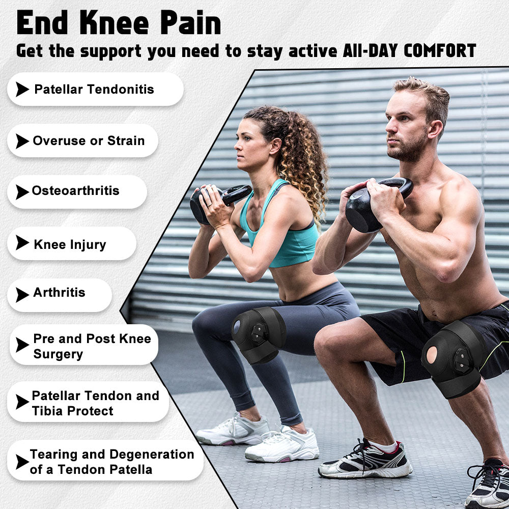Adjustable Open-Patella Hinged Knee Brace: in-wear demonstration