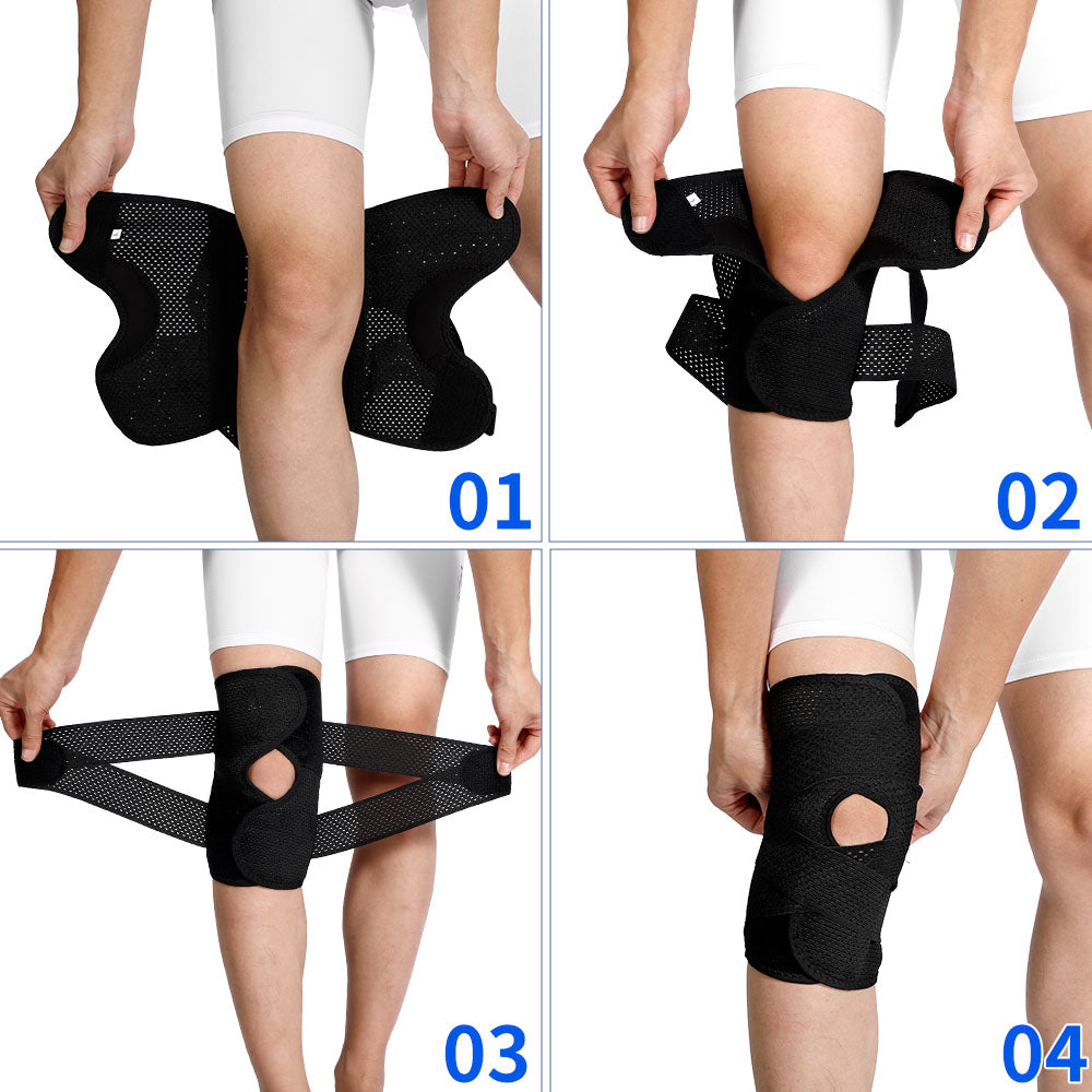 V-Bandage Knee Wraps: top view