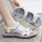 Velcro Sport Sandals for Women, Color Block Lightweight Summer Slides