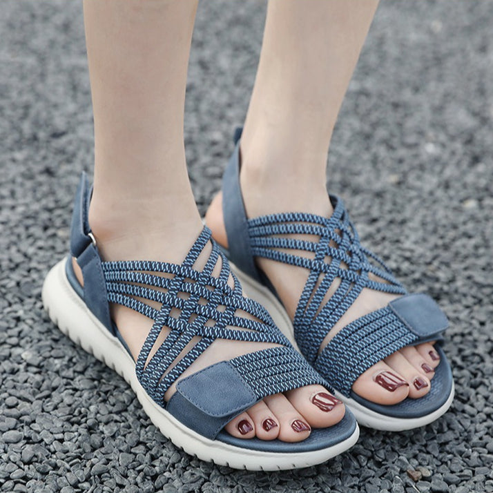 Comfort Sport Sandals, Elastic Strap Lightweight Walking Summer Slides