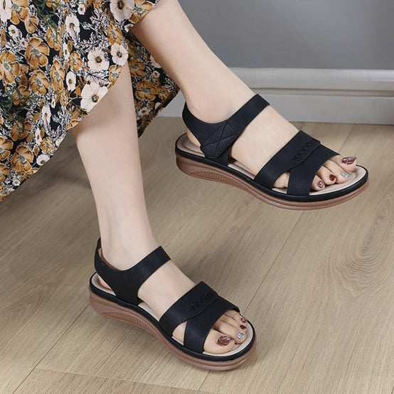Retro Wedge Sandals for Women, Plus Size Lightweight Casual Summer Heels