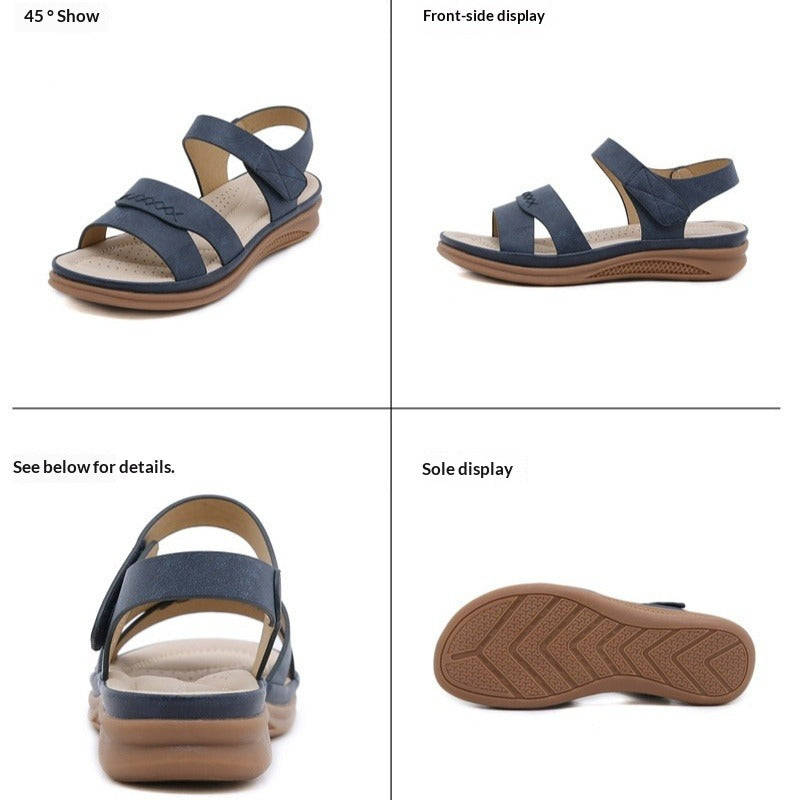 Retro Wedge Sandals for Women, Plus Size Lightweight Casual Summer Heels