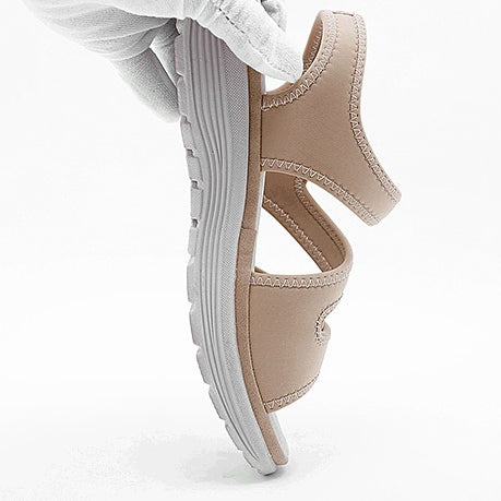 Leather Orthopedic Sandals for Women, Sporty Wedge with Arch Support